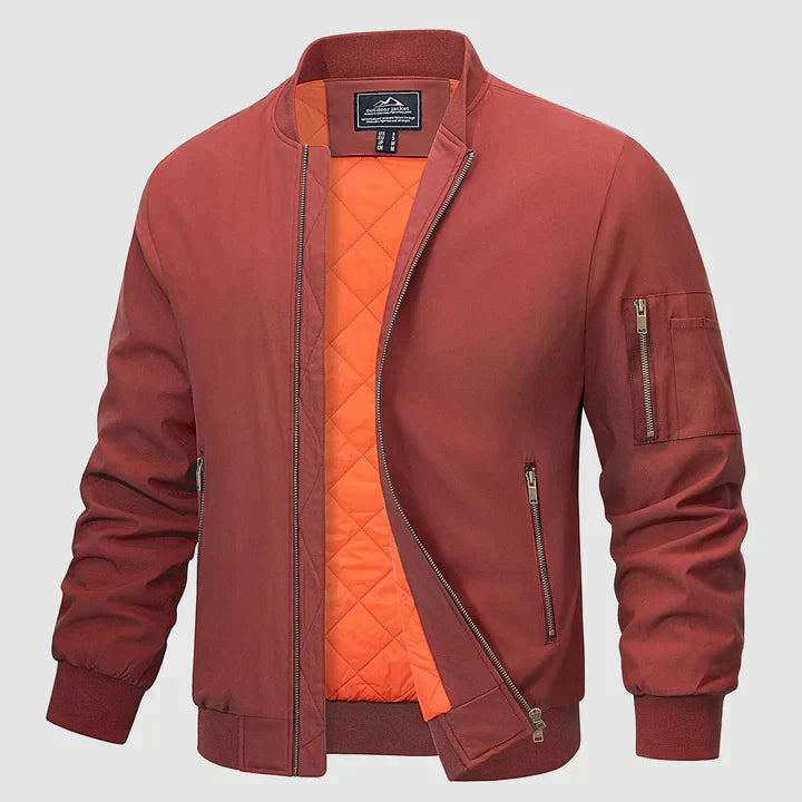 Men's casual bomber jacket lightweight stylish outdoor attire - perfect for layering and everyday wear