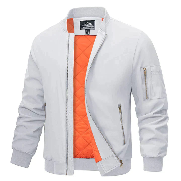 Men's casual bomber jacket lightweight stylish outdoor attire - perfect for layering and everyday wear