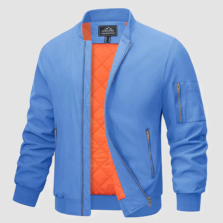 Men's casual bomber jacket lightweight stylish outdoor attire - perfect for layering and everyday wear