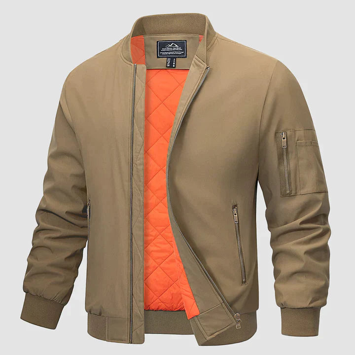 Men's casual bomber jacket lightweight stylish outdoor attire - perfect for layering and everyday wear