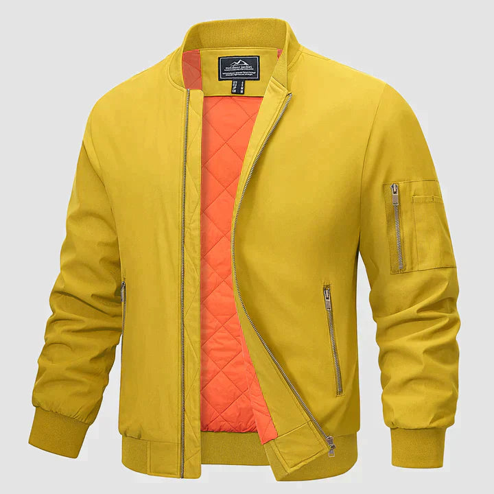 Men's casual bomber jacket lightweight stylish outdoor attire - perfect for layering and everyday wear