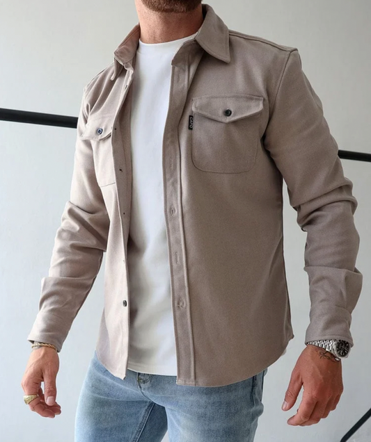 Men's lightweight shirt versatile casual attire - modern long sleeve top, easy to style