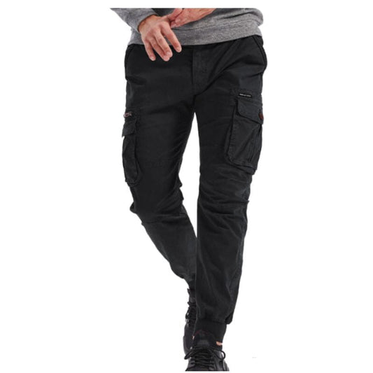 Men's cargo pants functional design for casual outings - durable trousers with multiple pockets