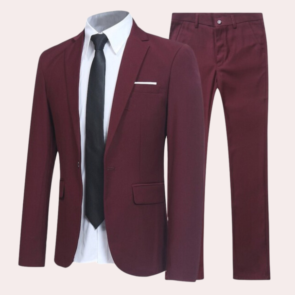 2-piece men's suit - classic formal attire with blazer and trousers