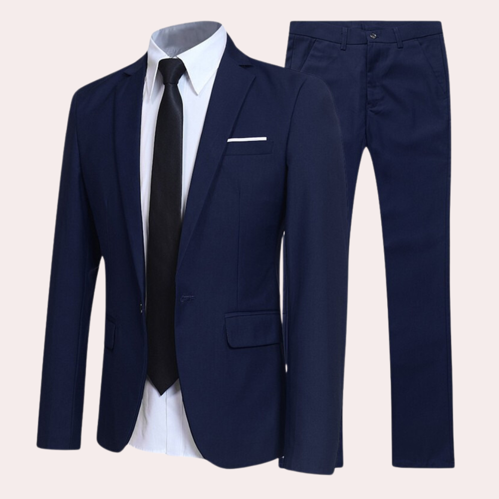 2-piece men's suit - classic formal attire with blazer and trousers