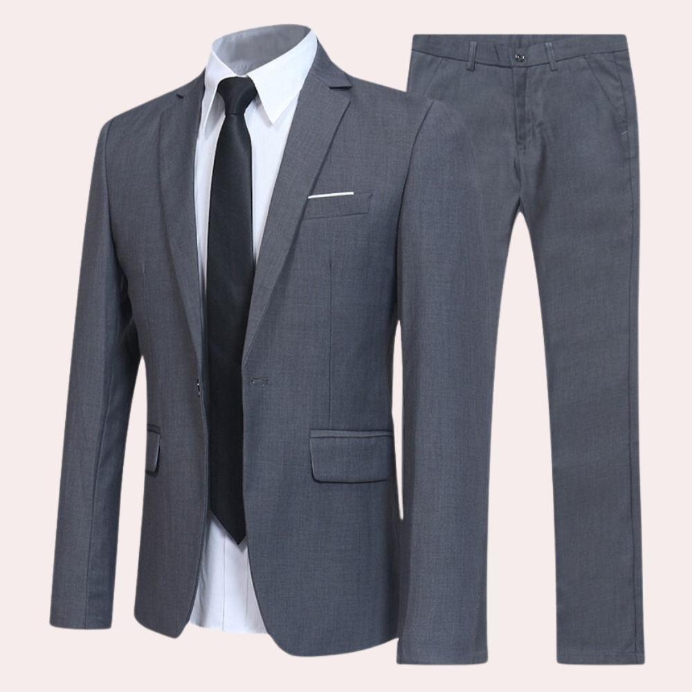 2-piece men's suit - classic formal attire with blazer and trousers