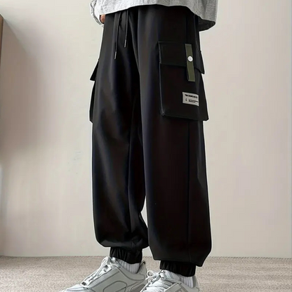 Men's cargo pants relaxed fit with functional pockets - versatile casual trousers for everyday wear