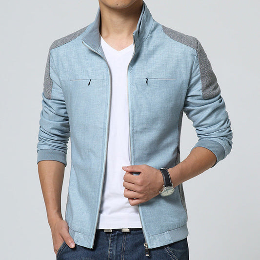 Men's lightweight casual jacket - modern zip-up design for summer rain coats