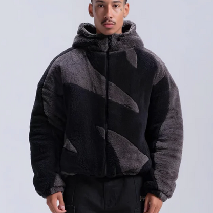 Men's zip-up fleece jacket - warm casual layering for everyday comfort