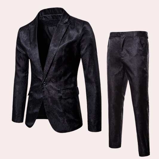2-piece formal suit - sophisticated men’s tailored jacket and trousers set