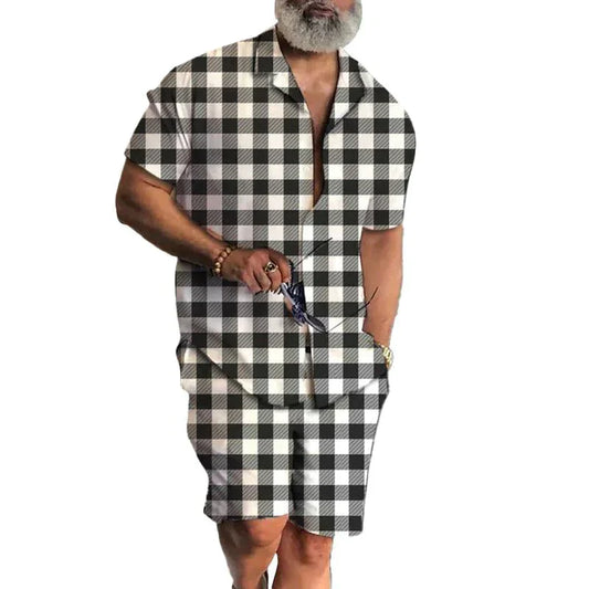 Men's casual shirt versatile check pattern design - trendy summer attire for everyday wear