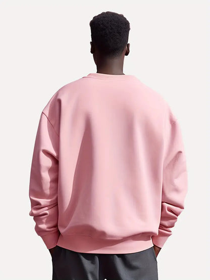Men's casual sweatshirt relaxed fit jumper - cozy round neck for everyday wear