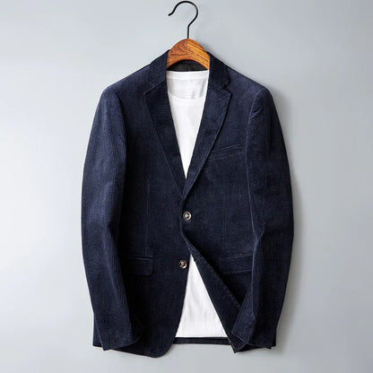Men's cord blazer - tailored jacket for versatile wear in casual or office settings