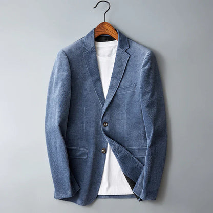 Men's cord blazer - tailored jacket for versatile wear in casual or office settings