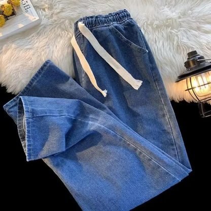 Men's casual trousers relaxed fit denim style - lightweight summer everyday wear