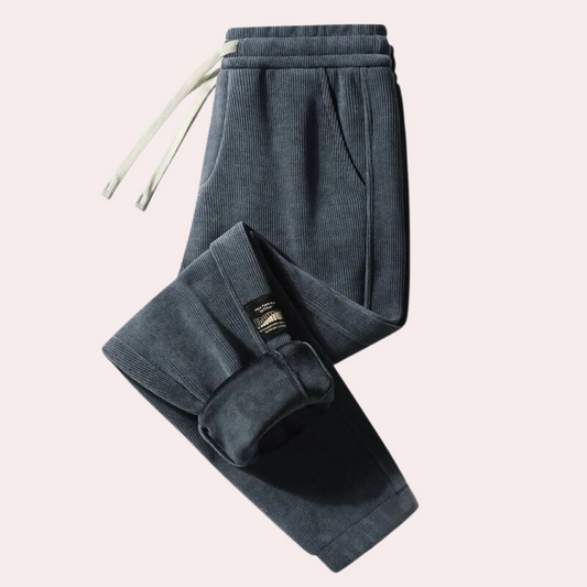 Men's corduroy trousers with elasticated cuffs - stylish casual wear for everyday fashion